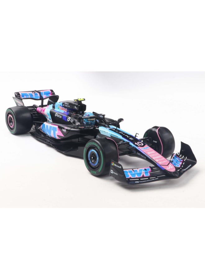 Solido Alpine F1 Team A524 Brazilian GP 2024 P. Gasly Diecast Model Car, 1:18 Scale Formula 1 Race Car, Blue Collector Display Model with Directional Wheels - Image 5