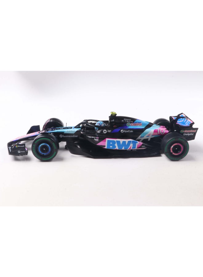 Solido Alpine F1 Team A524 Brazilian GP 2024 P. Gasly Diecast Model Car, 1:18 Scale Formula 1 Race Car, Blue Collector Display Model with Directional Wheels - Image 1