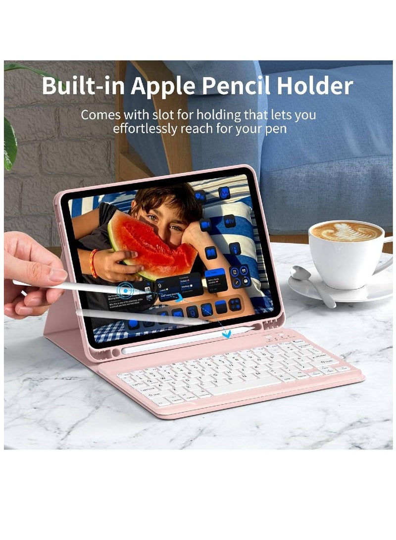 زومي حافظة لوحة مفاتيح لجهاز iPad Pro مقاس 12.9 بوصة 2022 الجيل السادس / 2021 الجيل الخامس، تصميم المملكة المتحدة، حافظة لوحة مفاتيح قابلة للفصل لجهاز iPad Pro مقاس 12.9 بوصة 2020/2018 الجيل الرابع/الثالث، وردي - Image 5