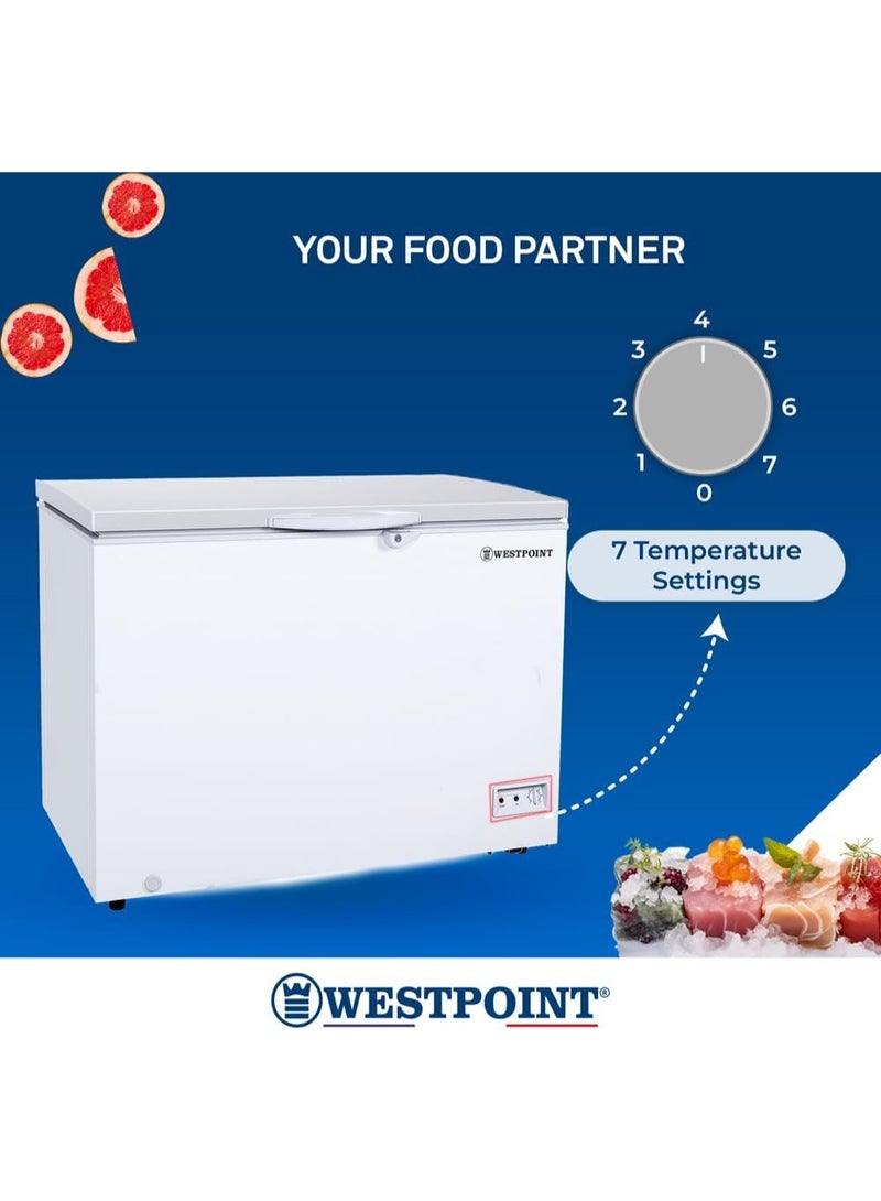 Westpoint, 435 Liters Chest Freezer, Built in Condenser, LED Light, Lock & Key, White PCM Inner Liner, One Year Service Warranty, White, WBXN-5519EGL 240 W WBXN-5519EGL white - Image 3