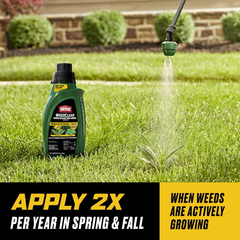 Ortho WeedClear Weed Killer for Lawns Concentrate - Kills Dandelion & Clover, Weed Killer Concentrate, 32 fl. oz. - Image 5