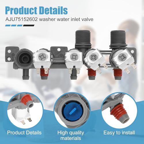 Drkerr AJU75152602 Washer Inlet Valve Assembly Compatible with lg WT7405CW WT7305CV WT7305CW WT7150CW WT7300CW WT7900HBA WT7800CW WT7300CV WT7100CW, Replaces: 5221EA1008S, PD00060681 - Image 5