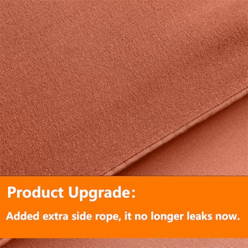 TAIMIT Burnt Orange King Comforter Set - 7 Pieces, Bed in a Bag Bedding Sets with All Season Soft Quilted Warm Fluffy Comforter,Flat Sheet,Fitted Sheet,2 Pillow Shams,2 Pillowcases - Image 3