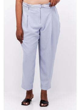 Bar III Women Plus Size e Paperbag Waist Capri Pants, Steel Blue  - Image 1