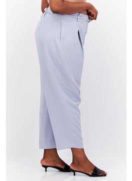 Bar III Women Plus Size e Paperbag Waist Capri Pants, Steel Blue  - Image 2