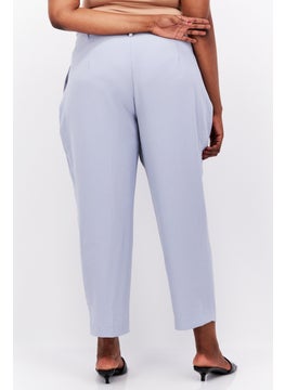 Bar III Women Plus Size e Paperbag Waist Capri Pants, Steel Blue  - Image 3