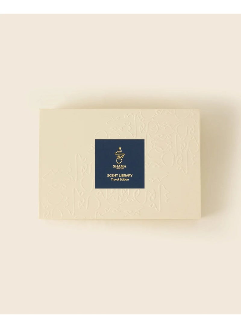 شامة مجموعة عطور السفر الفاخرة من شاما، 6 قطع عطور تدوم طويلاً مع حامل ذهبي للرجال والنساء - Image 1