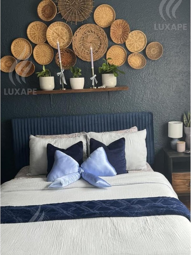 Luxape Bow Pillow - Big Bow Throw Pillow - Bow Shaped Pillow - Silky Satin - Coquette Decor - Bow Room Decor - Blue Bow Pillow - Bow Nursery Decor - Blue Room Decor (Baby Blue) - Image 2