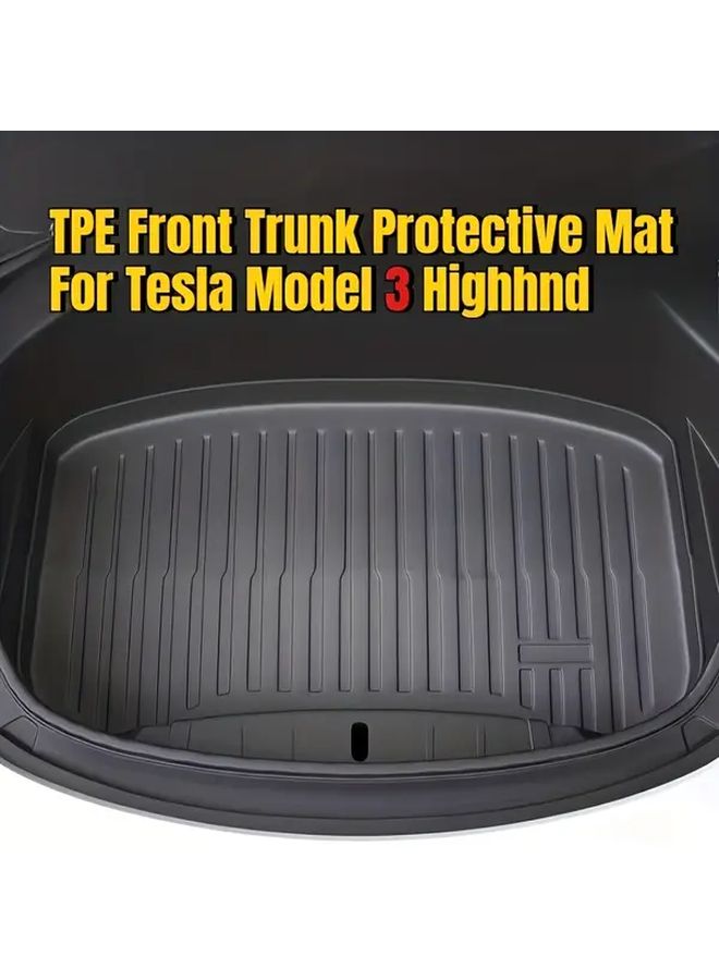 Custom Fit All Weather TPE Trunk Mat For Model Y Front Waterproof Non Slip - Image 5