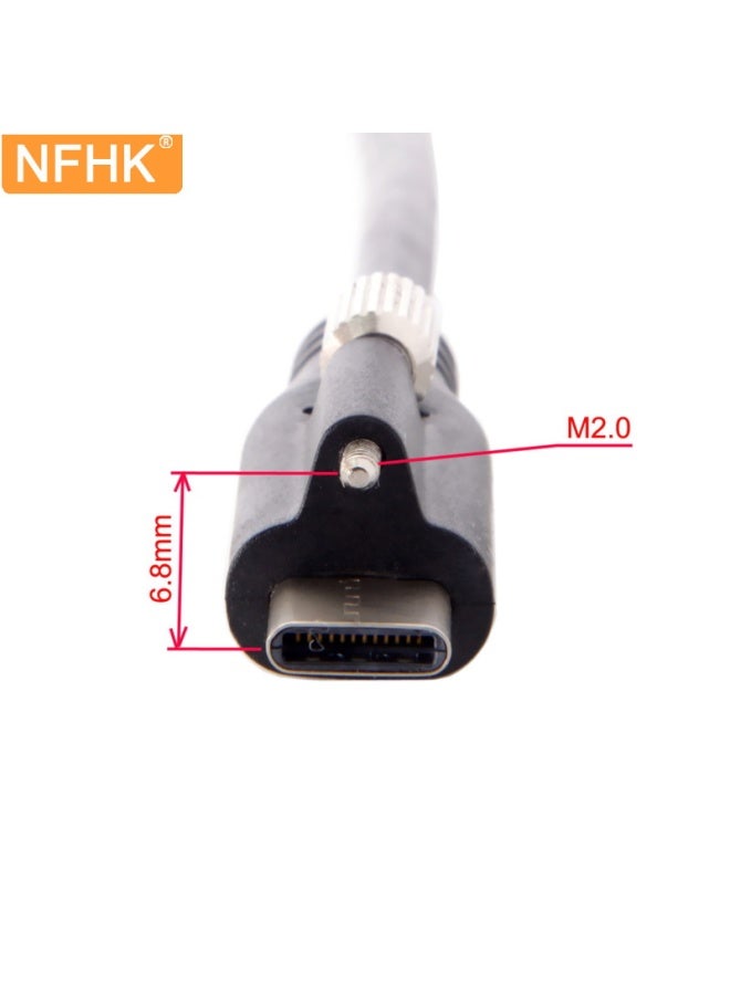 Nfhk Elbow-shaped Industrial Camera Locking Panel With Screws Usb 3.1 Type-c To Usb3.0 Male Data Cable - Image 4