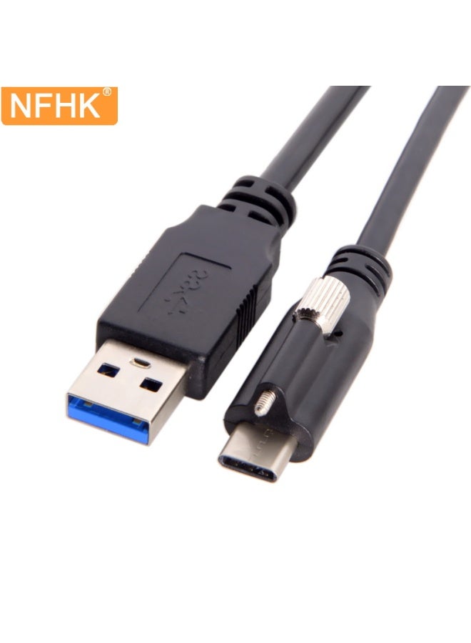 Nfhk Elbow-shaped Industrial Camera Locking Panel With Screws Usb 3.1 Type-c To Usb3.0 Male Data Cable - Image 2