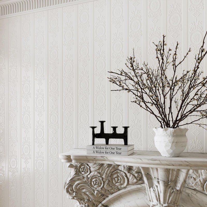 JiffDiff Wallpaper Peel and Stick Textured,3D Embossed Wall Paper Stick on Wallpaper Modern Waterproof Self Adhesive Contact Paper(17.3" x 400") - Image 5
