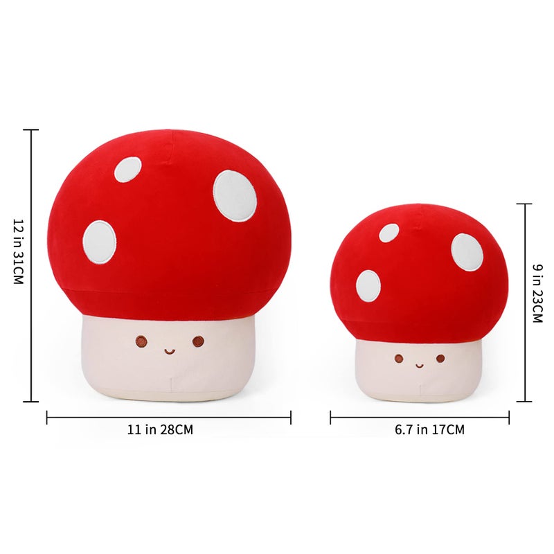 WeBingo Mushroom Plush Pillow, 9 Inch Cute Large Mushroom Decor Stuffed Animal Plushies Stuffy for Girl Boy Kid Adult, Giant Big Jumbo Soft Toy Gift for Birthday Christmas Valentine's Day - Image 4