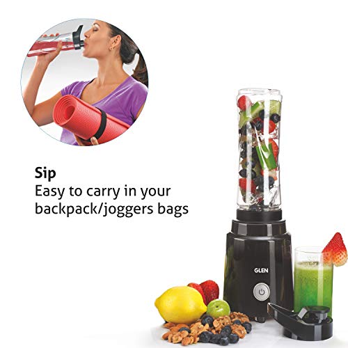 Glen Electric Personal Blender 200W 0.6 Litres BPA free Bottle with carry handle - Black (4047 BL), 2 Years Warranty - Image 3