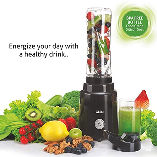 Glen Electric Personal Blender 200W 0.6 Litres BPA free Bottle with carry handle - Black (4047 BL), 2 Years Warranty - Image 5