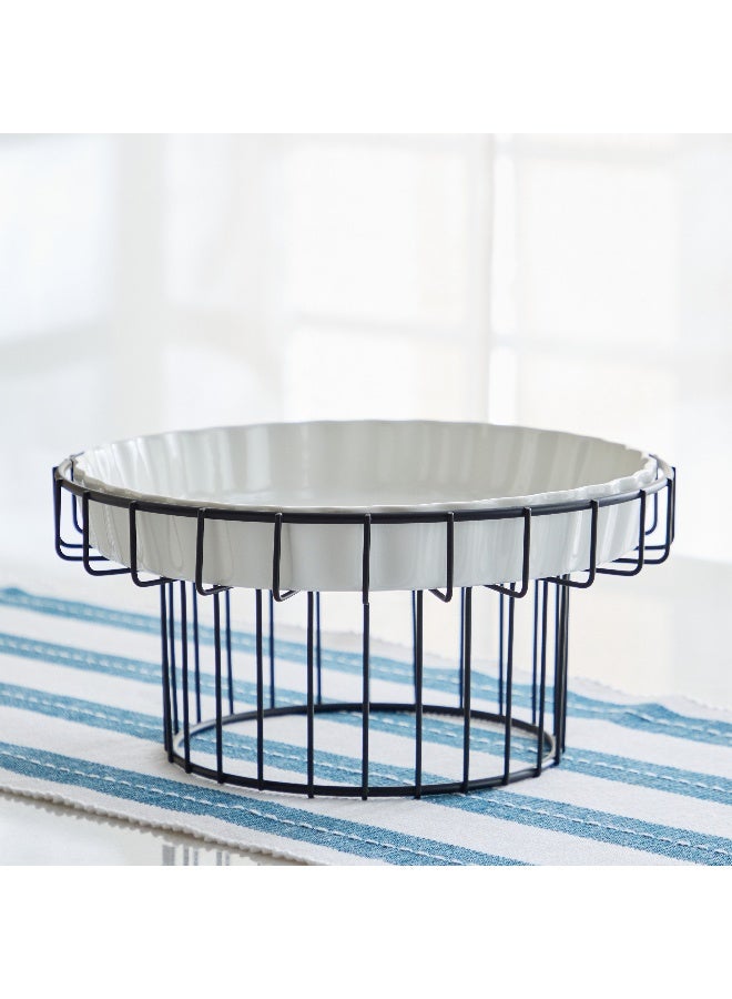 Home Box Muffin Server with Stand - White and Black - Image 1