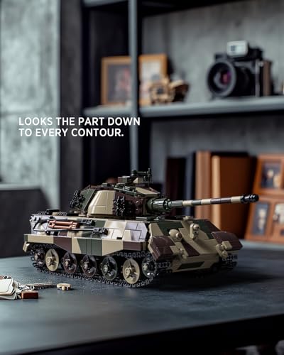 Nifeliz King Tiger Tank Building Set WW2 Military Tank Model Toy for Adults Collectible Army Display Piece and Gift for Enthusiasts 1267 PCS NF10315 - Image 5
