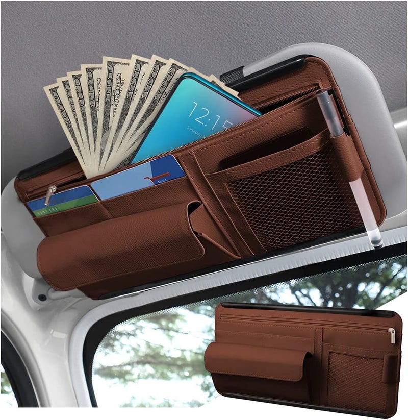 zipelo Car Sun Visor Organizer with Multi-Pocket Storage - Image 1