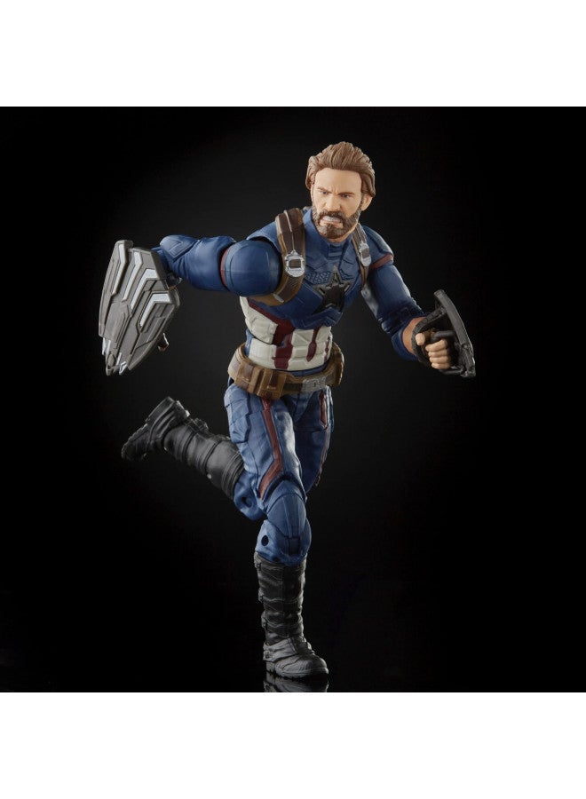Marvel Hasbro Avengers Infinity Hasbro Legends Series, 15 cm Captain America Action Figure, Premium Design, Includes 5 Accessories, Multi-Colour, F01855L0 - Image 4