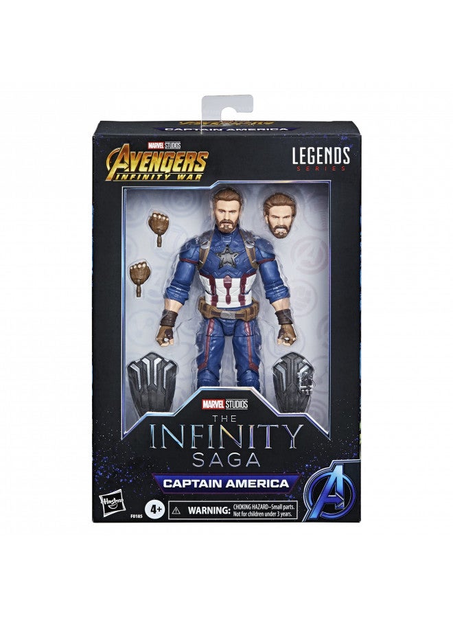Marvel Hasbro Avengers Infinity Hasbro Legends Series, 15 cm Captain America Action Figure, Premium Design, Includes 5 Accessories, Multi-Colour, F01855L0 - Image 2
