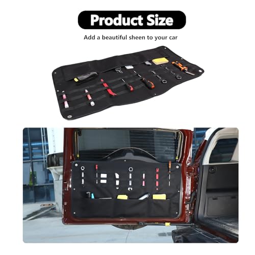 HAPPYHORSE FJ Cruiser 2007-2021 Tailgate Storage Bag, Black, 3-Compartment, Scratchproof, Car Trunk Organizer - Image 4