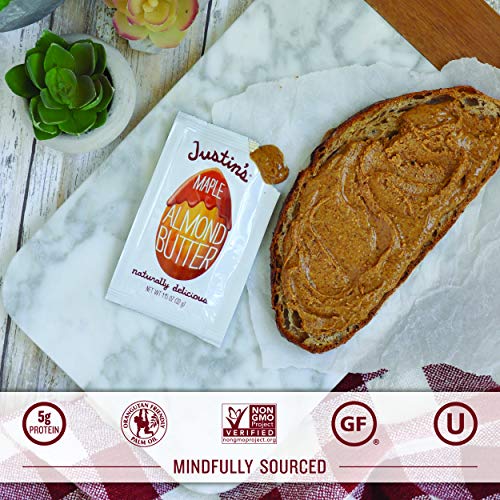 Justin's Maple Almond Butter Squeeze Packs, Gluten-Free, Non-GMO, Responsibly Sourced, 1.15 Ounce (10 Pack) - Image 5