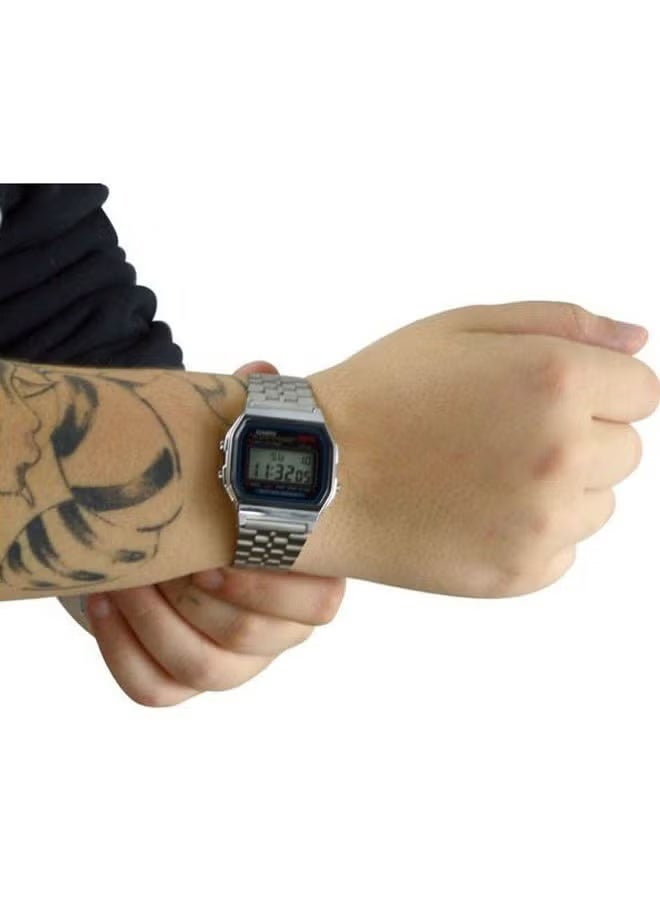 كاسيو ساعة رقمية مقاومة للماء للرجال A159WA-N1DF - 33 مم - فضي - Image 2