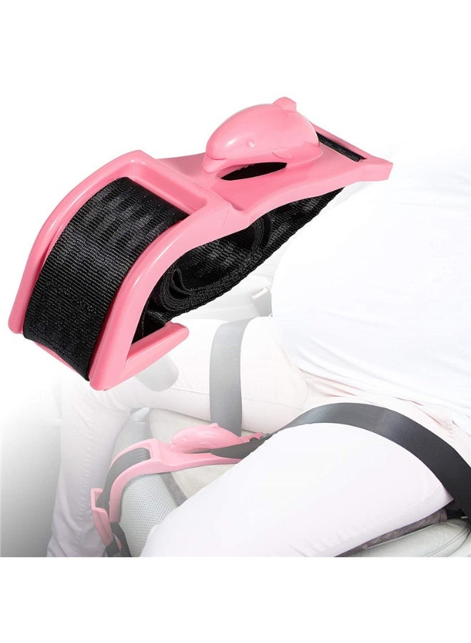 Pregnancy Car Seat Belt Adjuster | Pregnancy Seat Belt Stabilizer for Safe & Comfortable Travel – Protects Belly & Fetus, Easy to Install, Universal Fit—Pink - Image 4