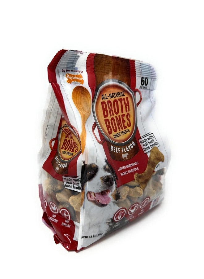 Nylabone Beef Broth Bones for Dogs, 60 Count, 2.6 Lbs - Image 2