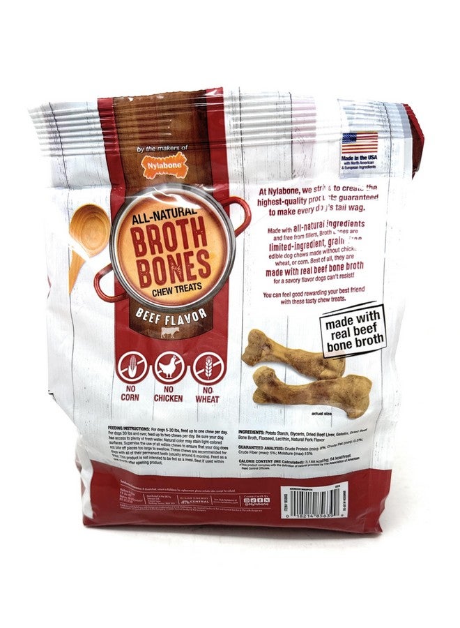 Nylabone Beef Broth Bones for Dogs, 60 Count, 2.6 Lbs - Image 3