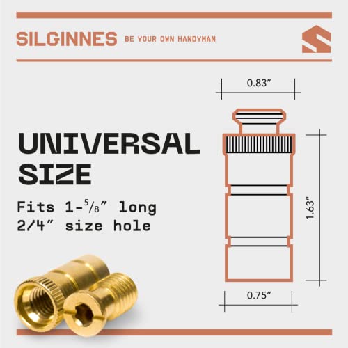 Silginnes Pool Cover Anchors Concrete and Pavers Deck 20 Pack - Universal Size Fits 3/4" Hole - Best for Pool Safety Cover Installation - Durable Brass Pool Cover Anchors and Head Screw Bolts - Image 4