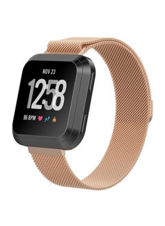 Replacement Strap For Fitbit Versa 2 / Fitbit Versa / Fitbit Versa Lite Milanese Watch Band,, Small Size: 2.3x22.5cm Rose Gold