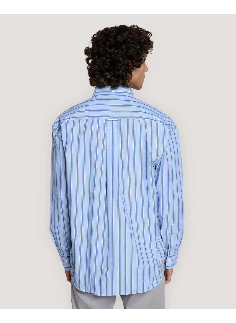 GANT Gant Relaxed Fit Striped Heritage Poplin Shirt