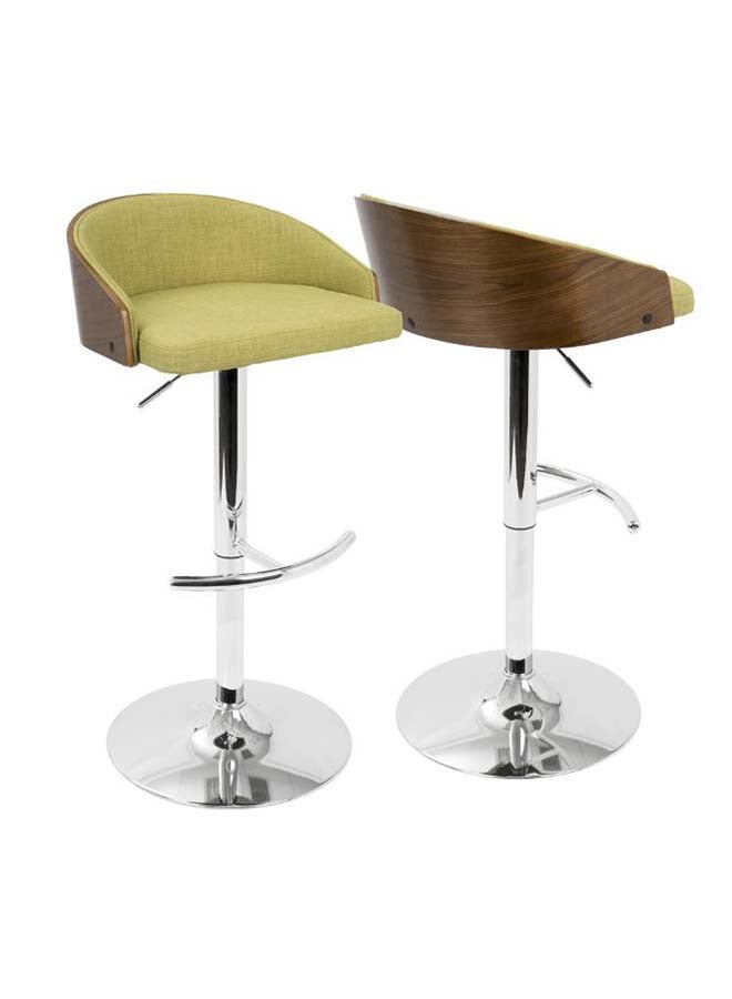 وبليك كرسي بار اخضر فاخر خشبي عصري مريح مودرن - Image 4