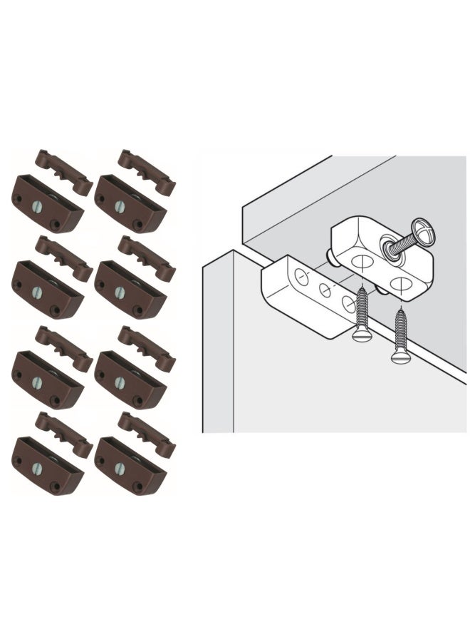 ROBUSTLINE Pack Of 8 Heavy Duty Multipurpose Knockdown Fitting Jointing Connector For Use In Furniture Sl03 Brown 