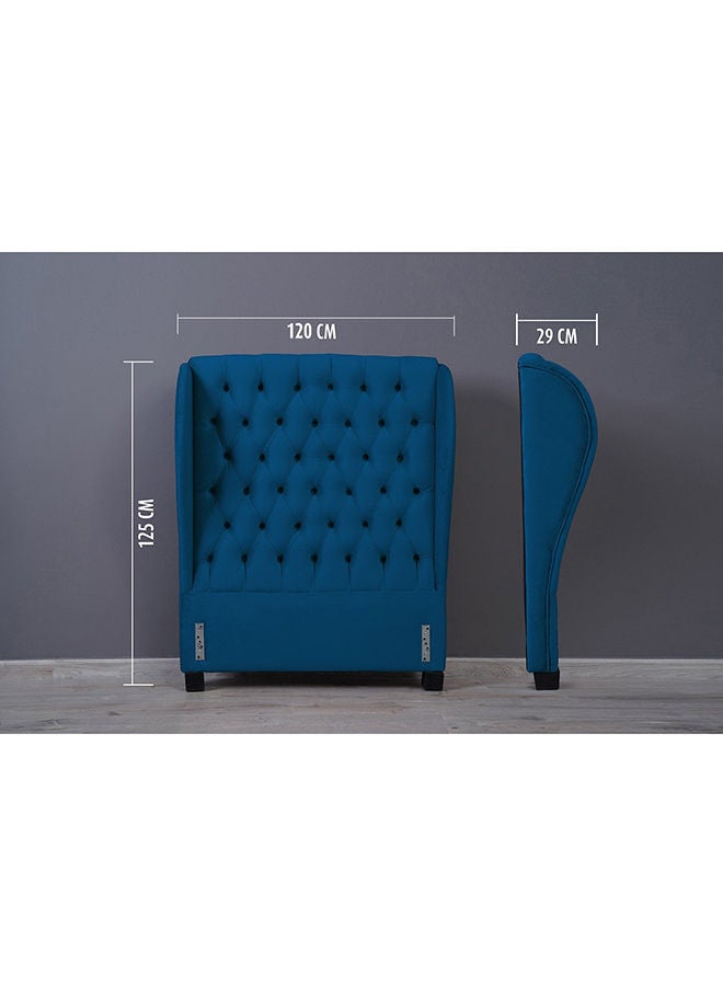 Pan Home Pluto Headboard Velvet Blue 120x125 cm  - Image 4