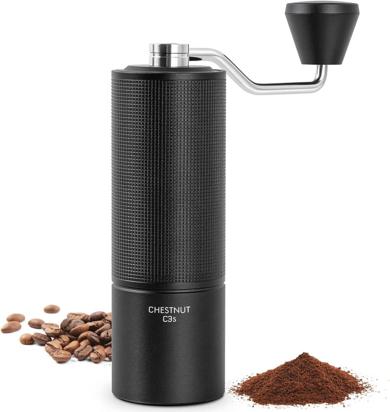 TIMEMORE Chestnut C3S Manual Coffee Grinder, Adjustable Conical Burr Grinder with Stainless Steel S2C Burr - Compatible with Espresso, Pour Over & French Press, Black - Image 1