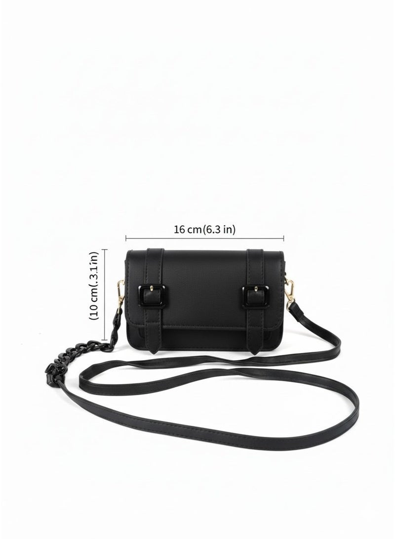 Vbranda A stylish small shoulder bag featuring front buckle - Image 3