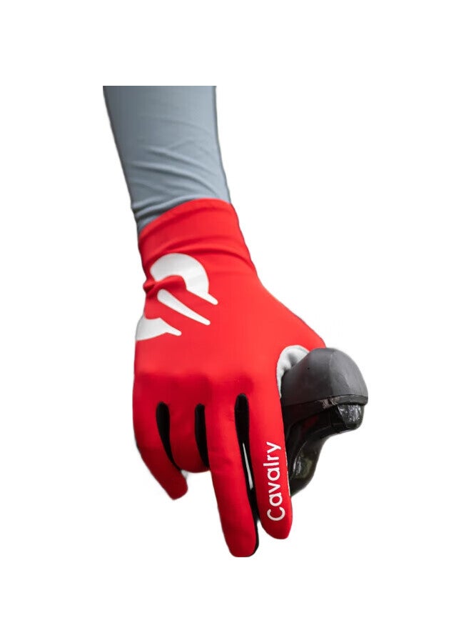 CAVALRY Bicycle Gloves, Windproof Full-Finger Mountain Bike Road Bike Shock-Absorbing Touchscreen Gloves, Men'S And Women'S Spring And Autumn Outdoor Sports Fitness Gloves, Cycling Equipment, Black L Size - Image 1
