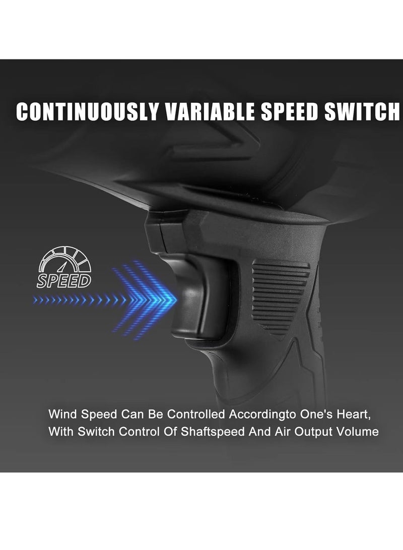 ADMOS 48V Cordless Jet Fan Blower, Violent Hair Dryer & Super Jet Turbo Fan, Portable Electric Handheld Air Duster with 70mm Large Outlet, 1200mAh Lithium Battery, High Speed Wind for Leaf Blowing, Snow, Dusting PC & Car Drying - Image 4