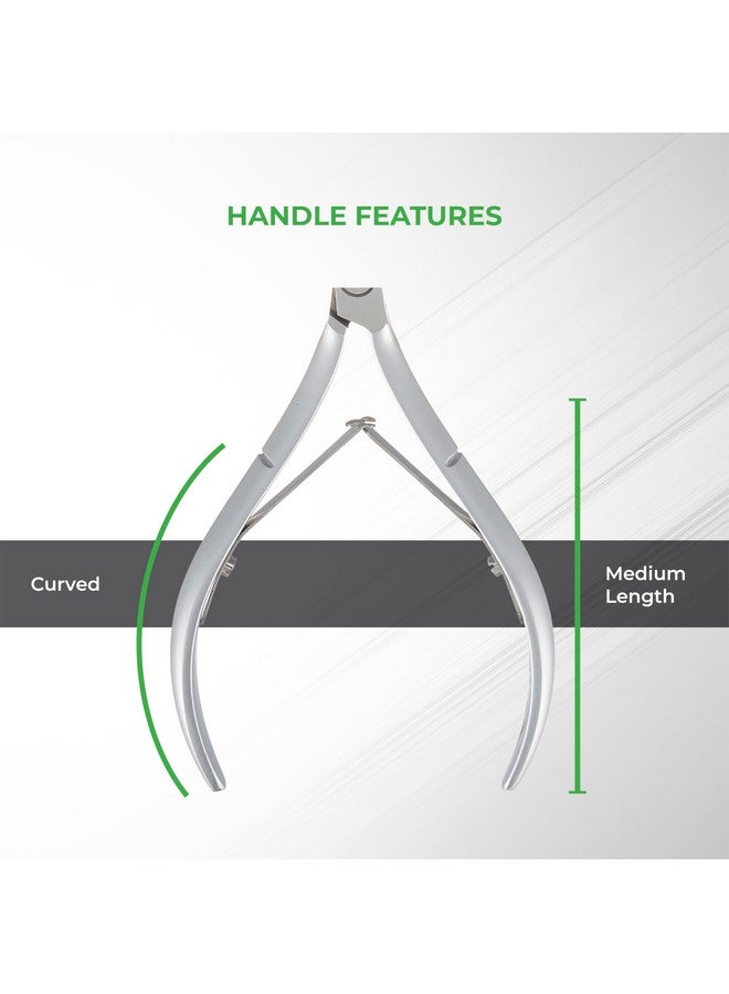 NGHIA Cuticle Nipper - D-03 Jaw 16 | Stainless Steel | Durable And Sharp | Ergonomic Design | Grey Plated | Ideal For Salons And Home Use - Image 4