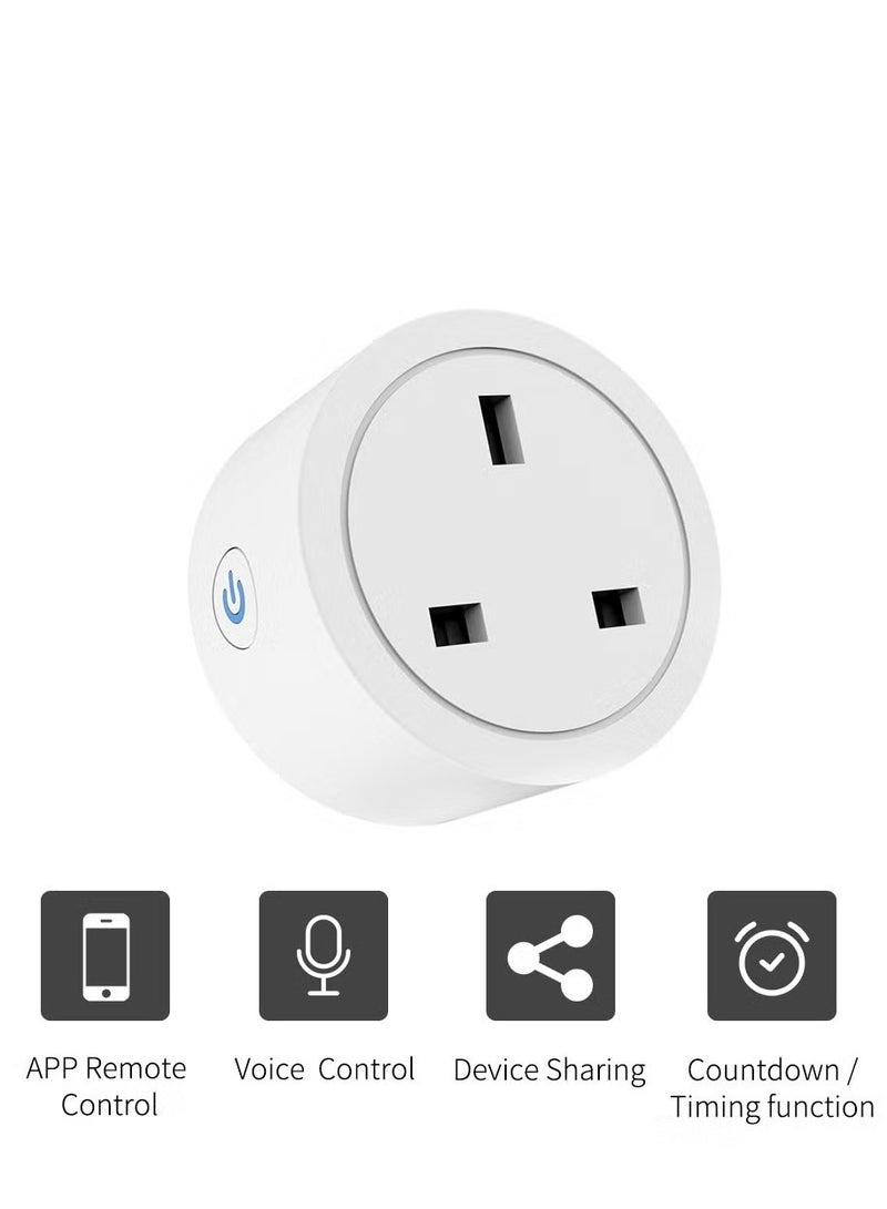 Mini WiFi Smart Plug, Compact Smart Outlet, Voice Control, Compatible with Alexa and Google Assistant, Remote Control via Smartphone (2.17 x 2.05 inches)  - Image 1
