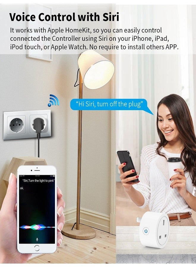 Mini WiFi Smart Plug, Compact Smart Outlet, Voice Control, Compatible with Alexa and Google Assistant, Remote Control via Smartphone (2.17 x 2.05 inches)  - Image 3