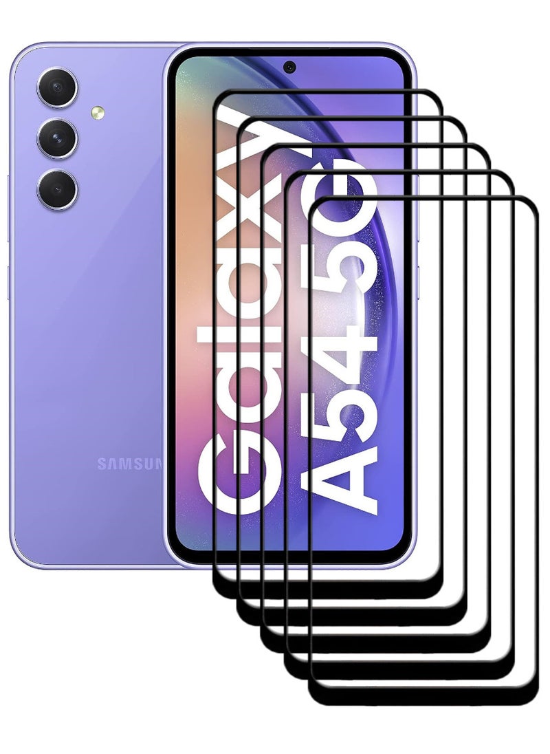 ACLIX 5 Pieces Antistatic ESD Dustproof Premium Quality High Definition Tempered Glass Screen Protector Designed For Samsung Galaxy A54 - Image 1