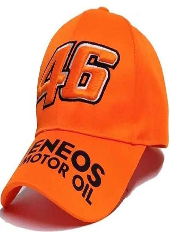 Krystle 46 Printed Cap Baseball Adjustable Fitted Cap, Buckle Closure(Orange)