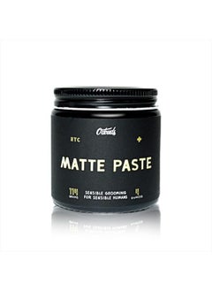 Matte Paste - Natural Styling Clay for Men - Strong Hold for Maximum Volume & Texture with Matte Finish - Vegan & Plant-Based - Labdanum & Lime Scent (4oz)