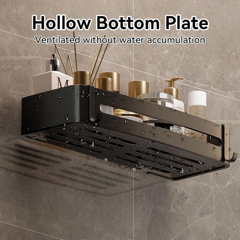 IBAMA Space Aluminum Bathroom Shelf Shower Shelves No-drill Wall Mount Shower Storage Rack Corner Shelf Bathroom - Image 4