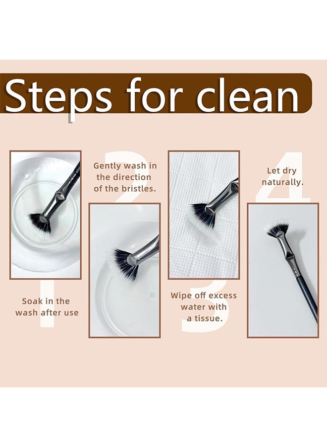 3Pcs زاوية الطي مرفوعة الفرشاة، أداة فصل الرموش 2024 فاصل رموش جديد فرشاة الماسكرا فرشاة الرموش فاصل المشط للفرش السفلي العلوي، مروحة الرموش، فرشاة الرموش، عصا الرموش - Image 4