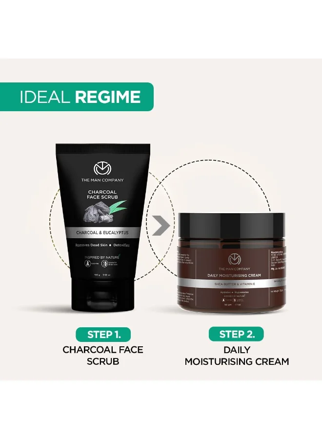 The Man Company  Charcoal Tan Removal Face Scrub For Glowing Skin, 100 G for Men | Best Price UAE