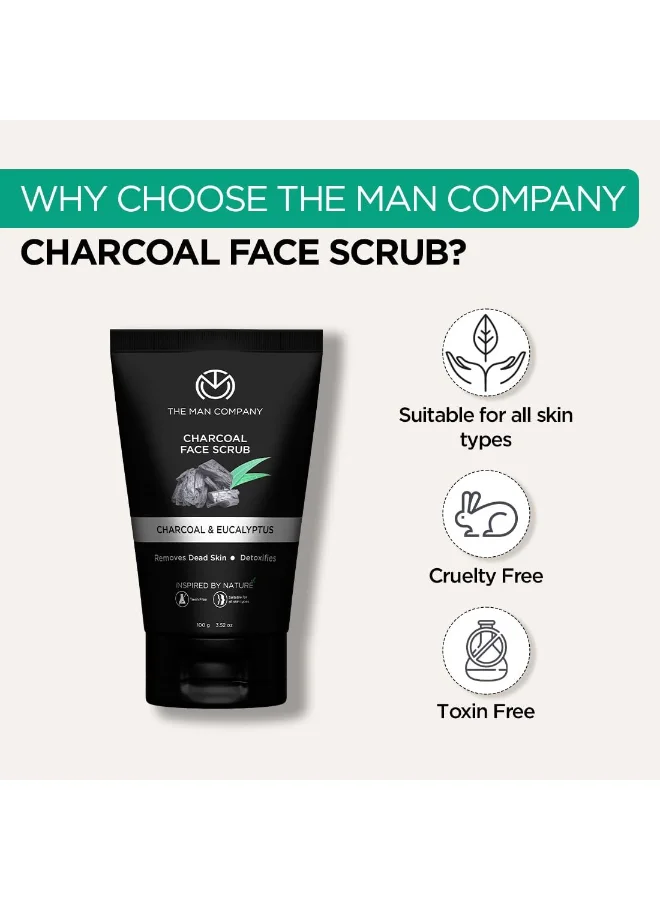 The Man Company  Charcoal Tan Removal Face Scrub For Glowing Skin, 100 G for Men | Best Price UAE